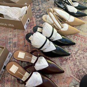 FOUR PAIRS OF DOLCE VITA HEELS